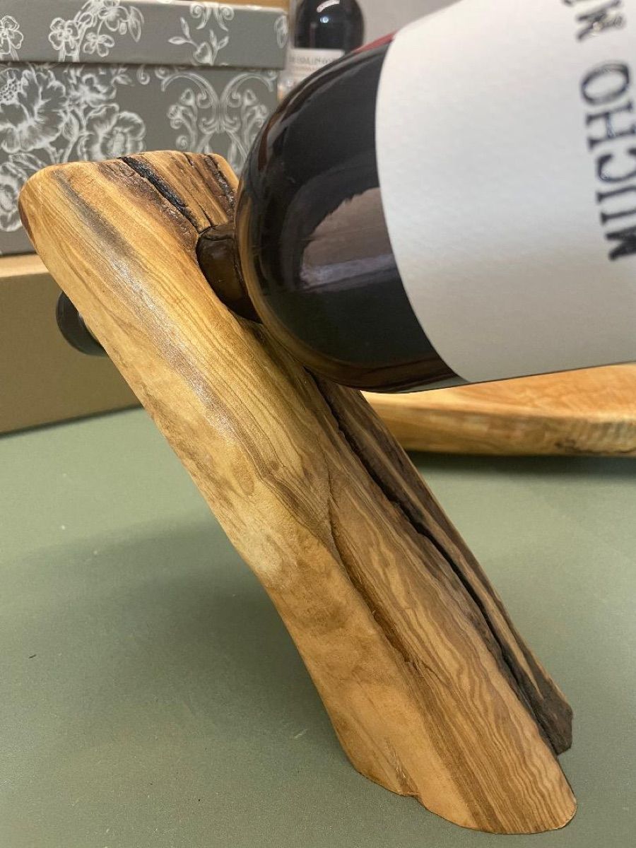 Floating Wine Holder - Olive Wood